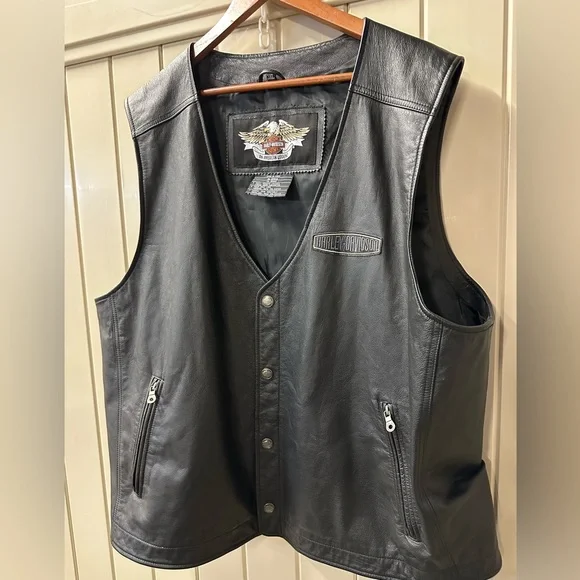 Harley Davidson Jackets Coats Harleydavidson Leather Vest Size 3xl Like New Poshmark